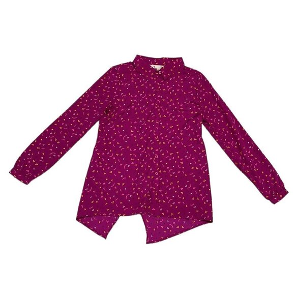 Yumi Shirt Long Sleeve Blouse Button Up Pink Size 2 / 4 - Picture 4 of 17